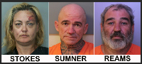 Mugshots of three arrested